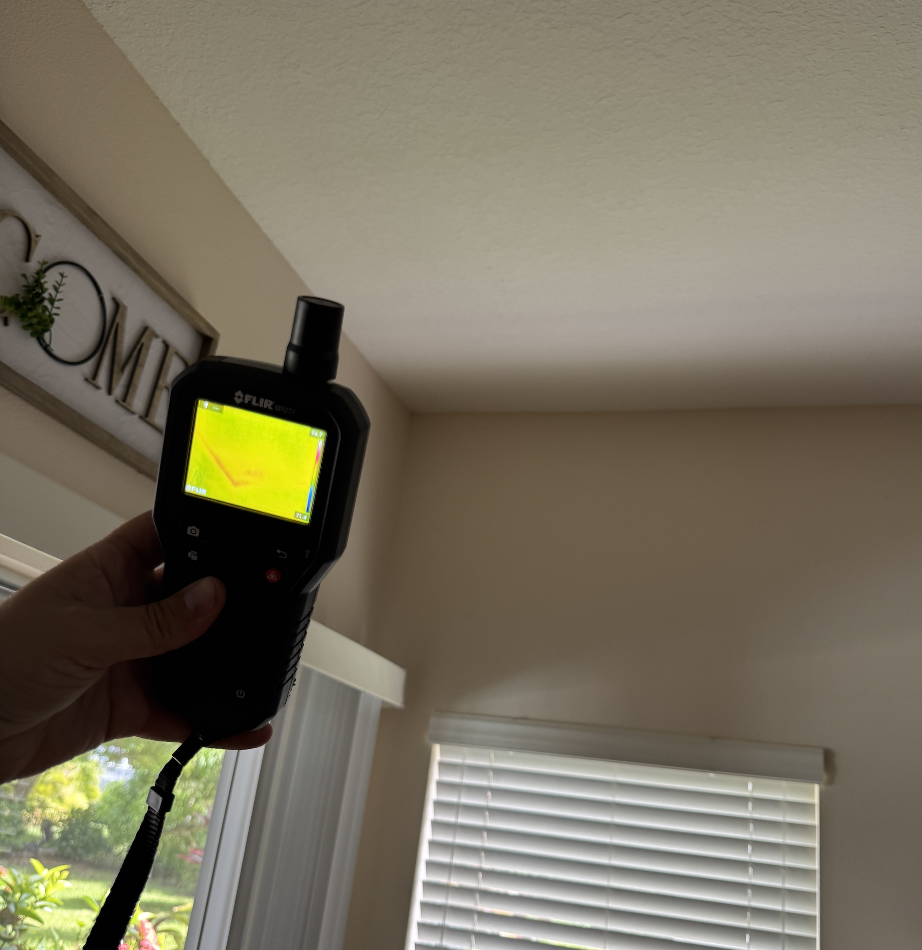 Thermal imaging inspection for a tile roof leak in Naples, FL